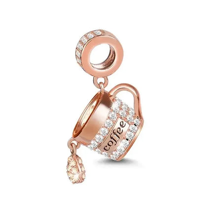 Charm Colgante Pareja Plata 925 y Oro Rosa | Compatible Pandora Original | Pulsera o Collar Mujer