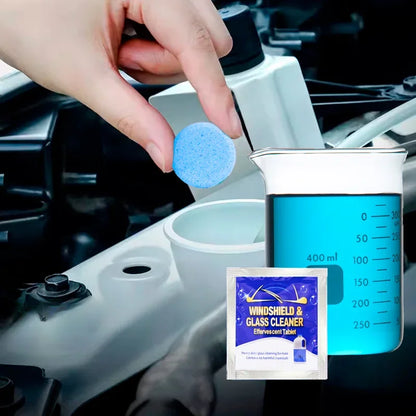 Tabletas Concentradas Limpiaparabrisas para Coche | Pastillas Efervescentes de Limpieza de Cristales y Ventanas