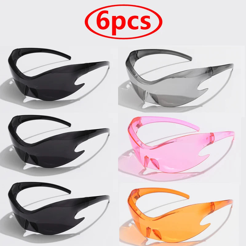 Gafas de Sol Deportivas Y2K Unisex | Estilo Punk de Lujo Una Pieza UV400 Hip Hop Ciclismo