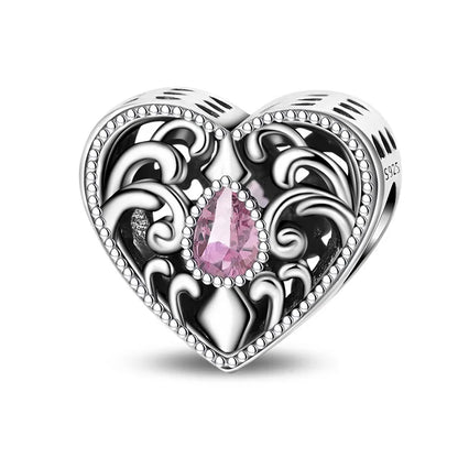 Charm Plata 925 Colgante Rosa Mariposa Corazón Flor Pájaro | Dije Para Pulsera Pandora Compatible