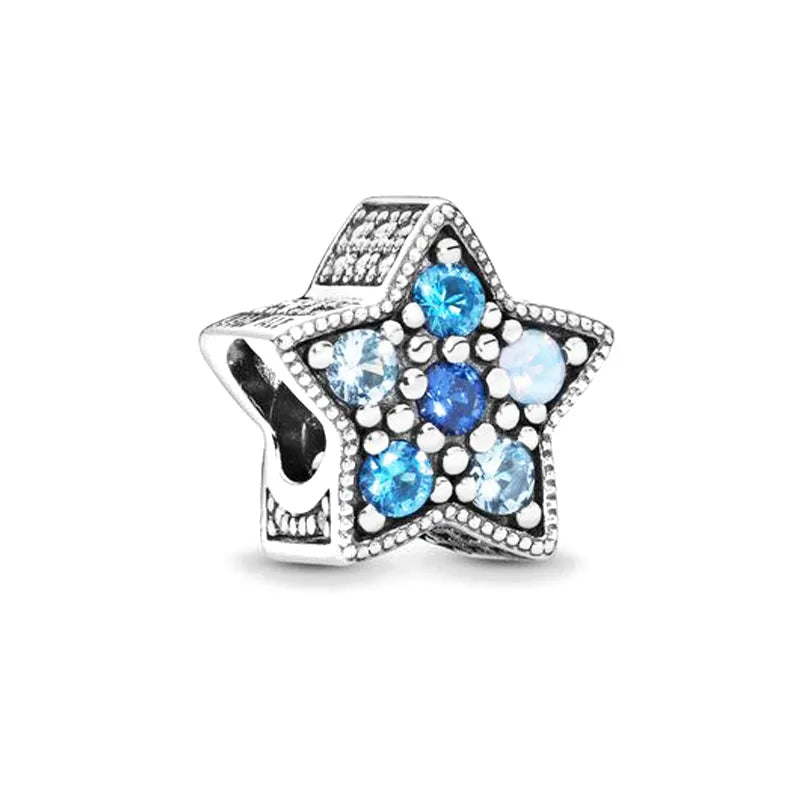 Charm Serie Océano en Plata 925 – Abalorios Tortuga, Cangrejo y Sirena para Pulsera Original Mujer