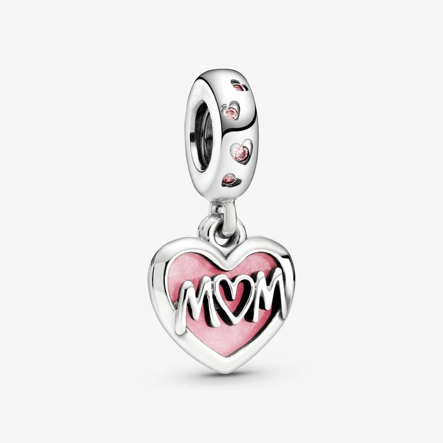 Charm flor margarita rosa de plata 925 – Colgante en forma de flor para pulsera tipo Pandora, joyería elegante para mujer
