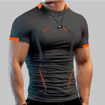 Camiseta Compresiva para Hombre – Fitness, Gym, Running y Superhéroe, Entrenamiento, Transpirable, Secado Rápido, Manga Corta