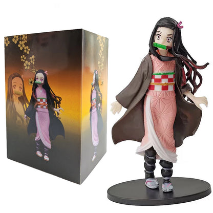 Hot Anime Demon Slayer Kimetsu no Yaiba Figure Kamado Tanjirou Action Figure Agatsuma Zenitsu Nezuko Warrior PVC Model Toys