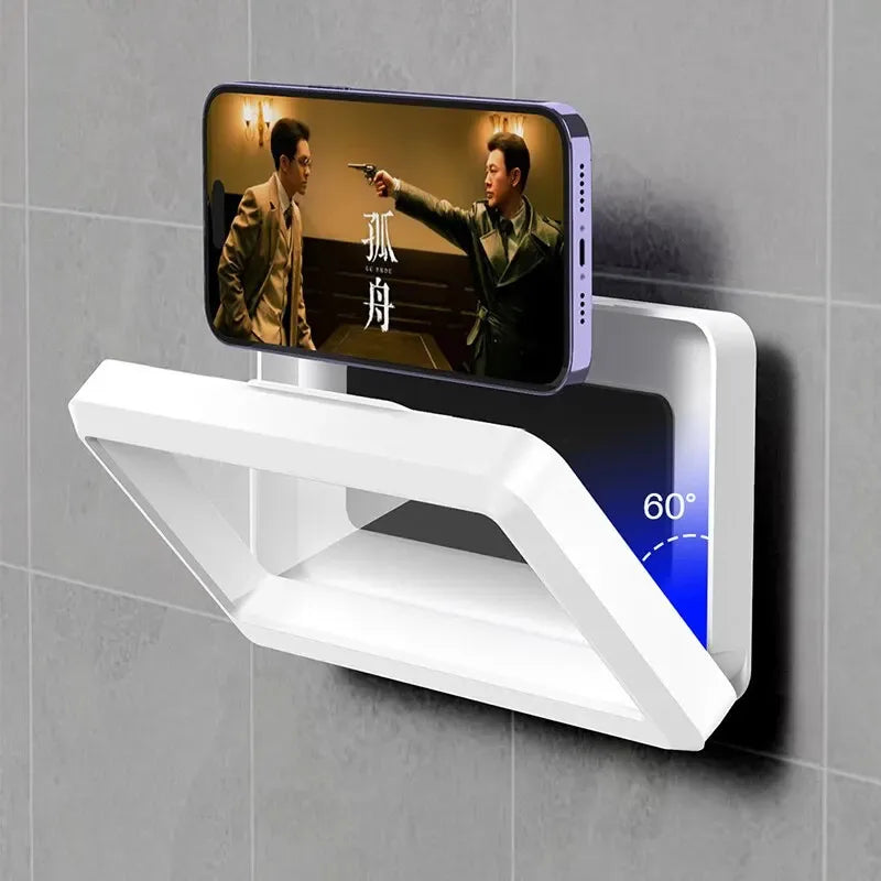 Soporte impermeable para teléfono – Funda de pared con ventosa y pantalla táctil para ducha y baño (hasta 6.8”)