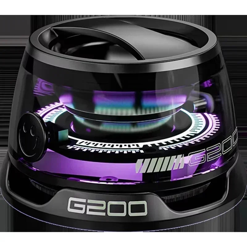 Altavoz Bluetooth Portátil G200 con Luces RGB – Mini Parlante Inalámbrico con Imán, 7H Reproducción, Soporte para Teléfono