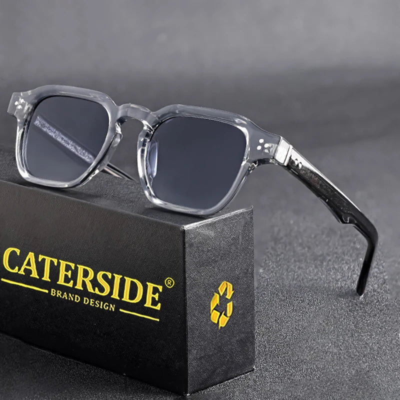 CATERSIDE Gafas de Sol Cuadradas Clásicas Hombre Mujer | Estilo Lujo Viaje Playa Fiesta UV400