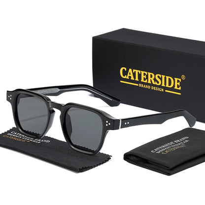 CATERSIDE Gafas de Sol Cuadradas Clásicas Hombre Mujer | Estilo Lujo Viaje Playa Fiesta UV400