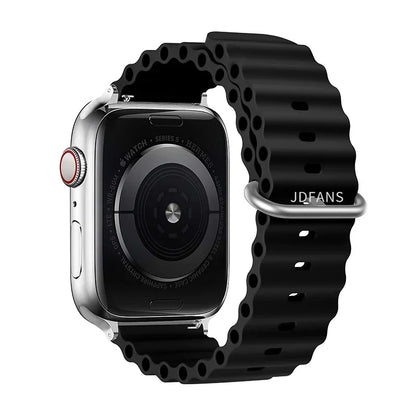 Correa Ocean Band Compatible con Apple Watch | Pulsera Deportiva Ajustable 49mm 45mm 44mm 41mm 40mm Series SE 3 6 7 8 9 10 Ultra