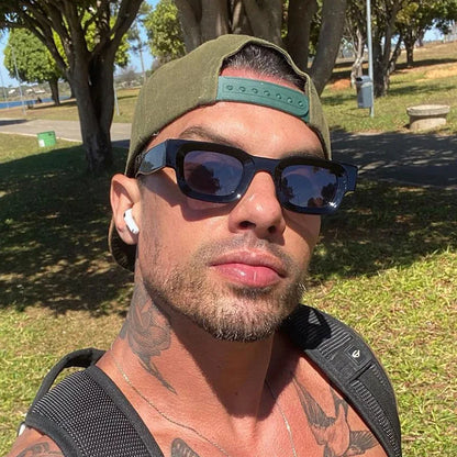 Gafas de Sol Rectangulares Pequeñas Mujer/Hombre | Estilo Vintage de Lujo UV400