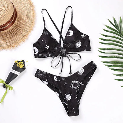 Bikini Mujer Girasol 2025 | Push Up Sexy con Estampado Floral Swimwear
