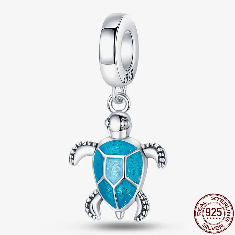 Charm camaleón y luciérnaga que brilla en la oscuridad – Plata 925 para pulsera tipo Pandora, joyería DIY única