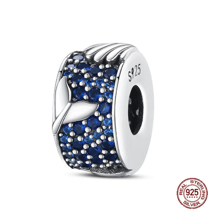 Charm Serie Océano en Plata 925 – Abalorios Tortuga, Cangrejo y Sirena para Pulsera Original Mujer