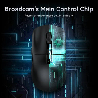 Attack Shark X6 Gaming Mouse – PAW3395, Tri-Mode Bluetooth/2.4G/Wired, RGB Base Magnética de Carga