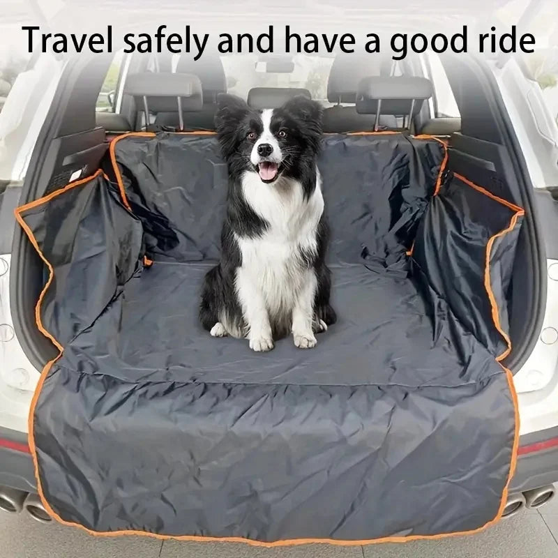 Durable Polyester Auto Trunk Mat for Pets - Non-Slip, Scratch-Resistant, Easy-Clean Mat for SUVs and Cars, Pet Safety Mat