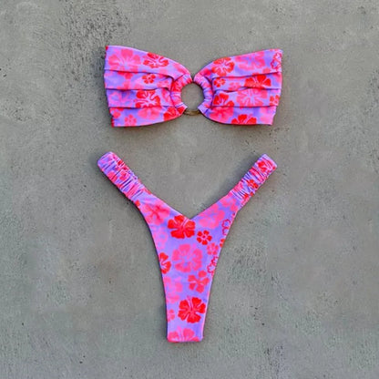 Micro Bikini Push Up Mujer 2025 | Brasileño Tanga Estampado Sexy
