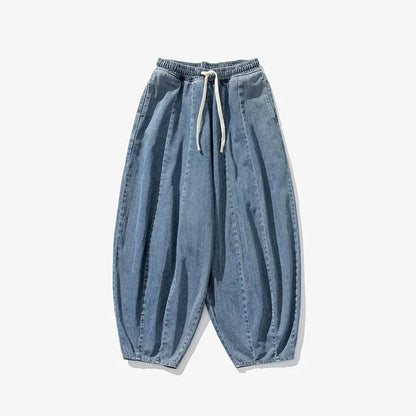 Pantalones Casual Japoneses para Hombre – Jeans Lantern Baggy Oversize Hip Hop Streetwear Pierna Ancha Denim