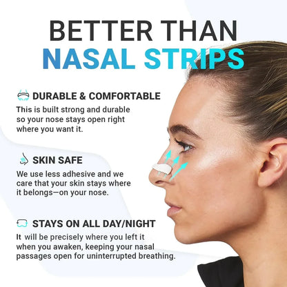 Dilator Nasal Magnético Anti Ronquidos | Tiras Nasales Reutilizables para Mejorar la Respiración y el Sueño