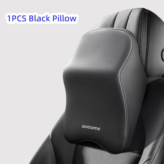 Cojín Lumbar y de Cuello para Coche en Memory Foam | Almohada Universal Ergonómica para Asiento con Soporte y Confort