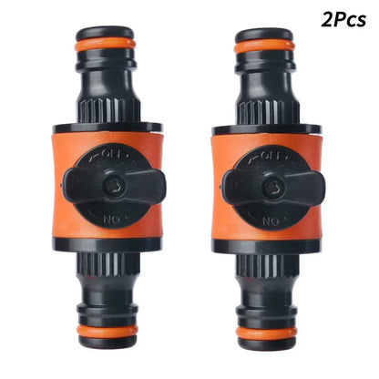 2PCS Válvulas de Cierre para Manguera de Jardín | Conector de Tubería con Interruptor para Riego e Irrigación
