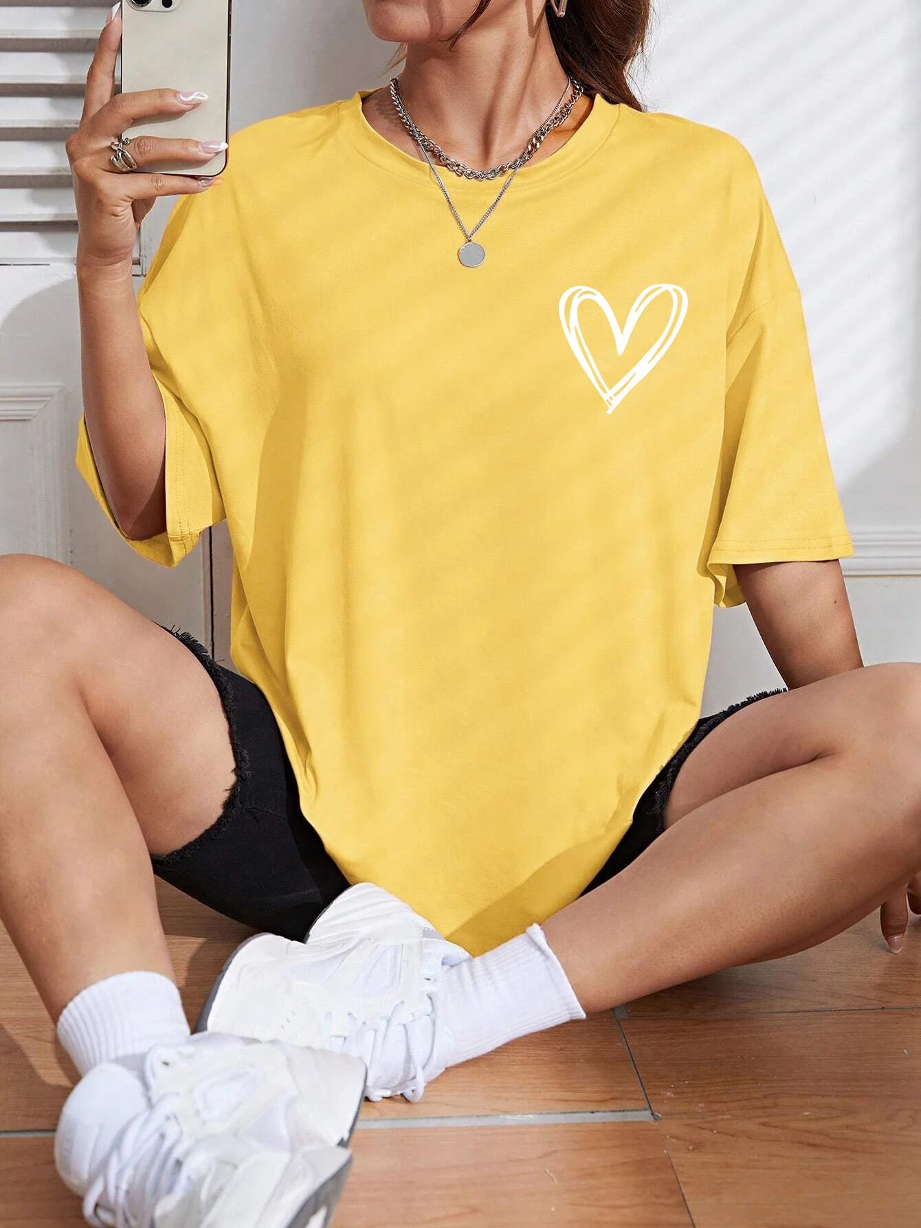 Camiseta Oversize Mujer Verano | Estampado Love Casual Juvenil Streetwear
