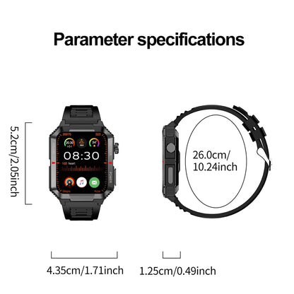 Smartwatch Deportivo GPS 1.99" HD EGC+PPG con Llamadas Bluetooth, Monitoreo Salud, NFC y 100+ Modos Deportivos – Compatible iOS/Android