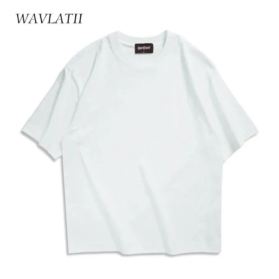 Camiseta Oversize Unisex Media Manga 100% Algodón | Básica Casual Verano Cuello Redondo