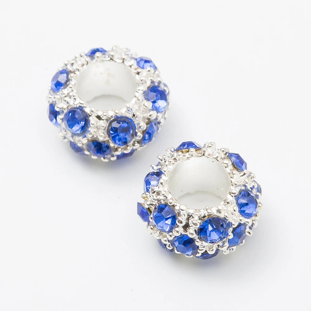 Set de 10 charms europeos en plata – Abalorios elegantes para pulseras tipo Pandora, joyería DIY de moda