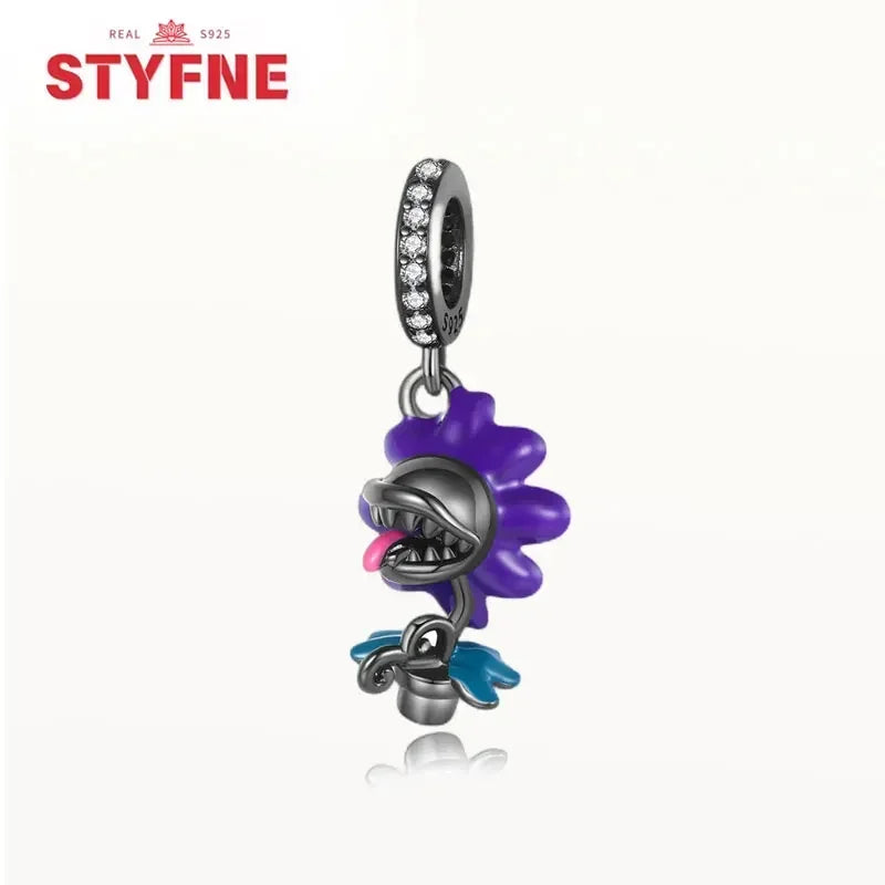 Charm Gato Negro de Plata 925 | Dije para Pulseras Pandora Mujer Joyería Fina