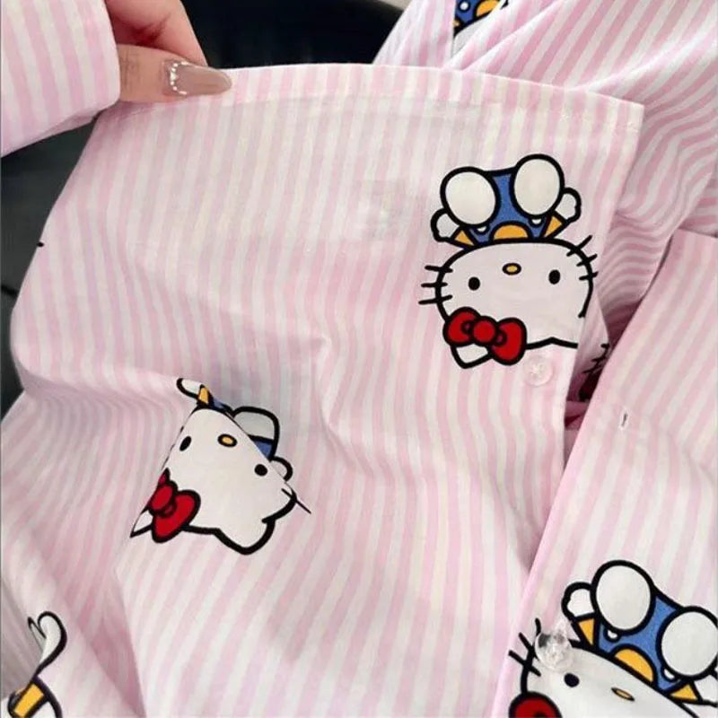 Pijama Mujer Hello Kitty | Conjunto Dulce de Manga Larga y Pantalón
