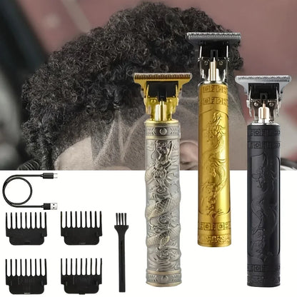 Máquina de Cortar Cabello Profesional 💈 Clipper Eléctrico Recargable USB | Corte Preciso y Potente para Barbería y Hogar