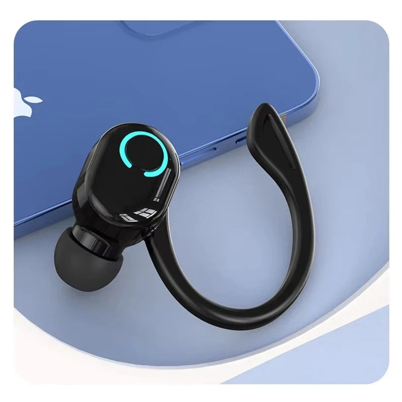 Bluetooth 5.2 Business Wireless Headphone Ear-Hook Mini HIFI Bass Noise Cancelling Earphone With Mic Earbuds Sport Game Headset
