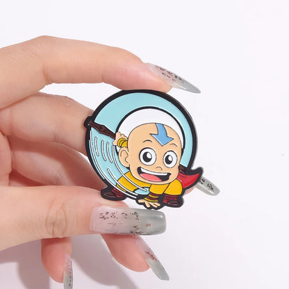 Pins de Dibujos Animados Anime – Broches Esmaltados de Monje Tierno, Chapas Divertidas para Regalo