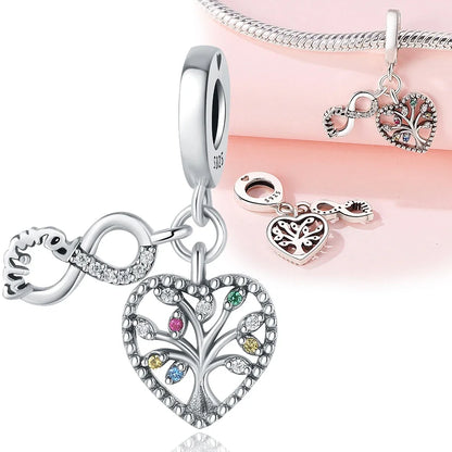 Charm Árbol de la Vida en Plata 925 – Abalorio Familia y Amigos para Pulseras Originales Mujer