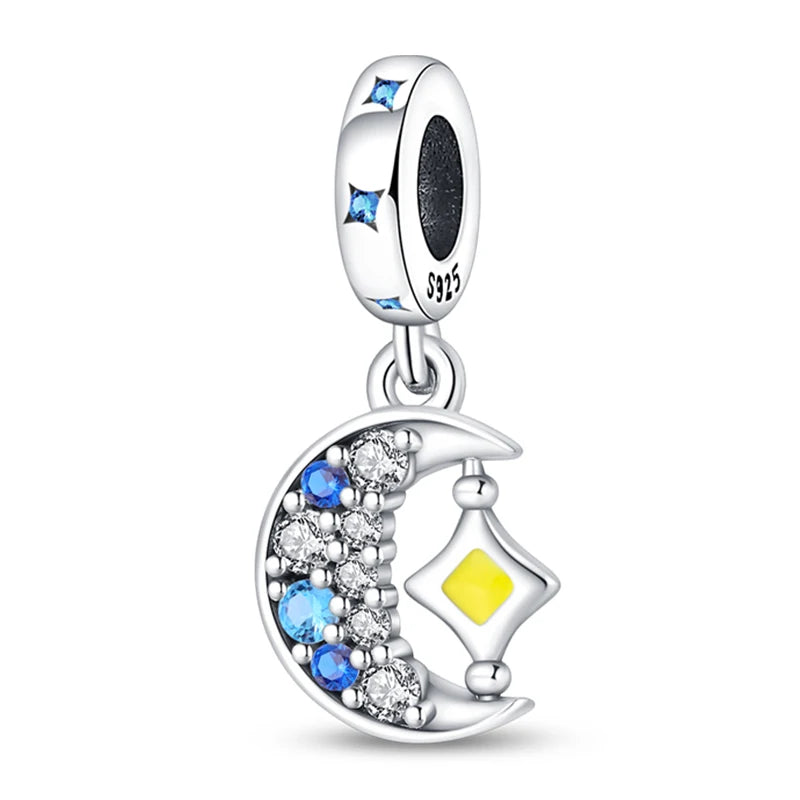 Charm Corazón Mamá e Hija en Plata 925 – Colgante Clásico para Pulseras Tipo Pandora, Regalo Día de la Madre