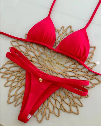 Bikini Sexy Mujer | Brasilero 2 Piezas Split Briefs Playa y Vacaciones