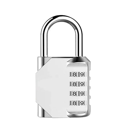 Candado de Combinación 4 Dígitos 🔒 Resettable Antirrobo, Impermeable y Resistente – Candado de Seguridad para Gimnasio, Taquillas, Puertas y Exterior