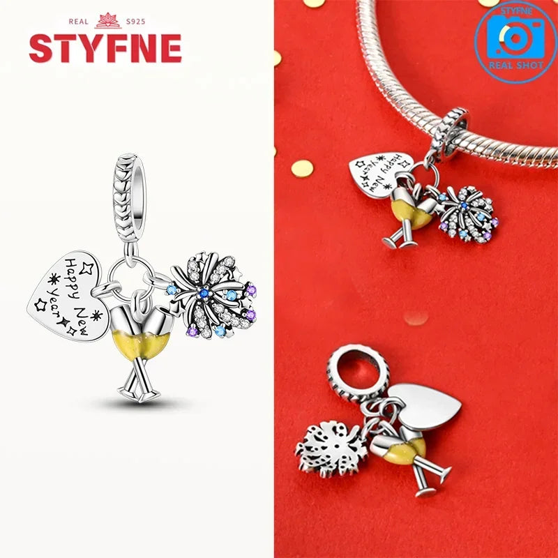 Charm dragón chino y gato en plata 925 – Abalorio clásico para pulsera tipo Pandora, joyería DIY elegante para mujer