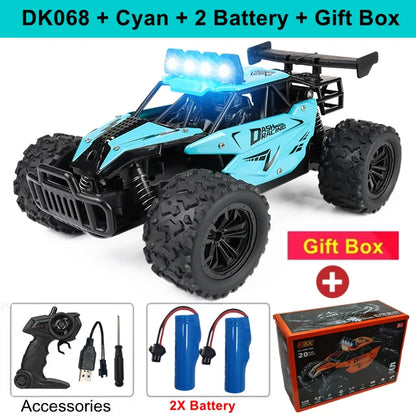 Coche RC Drift 1:16 Todoterreno – Control Remoto 2.4G Alta Velocidad con Luces LED Juguete para Niños