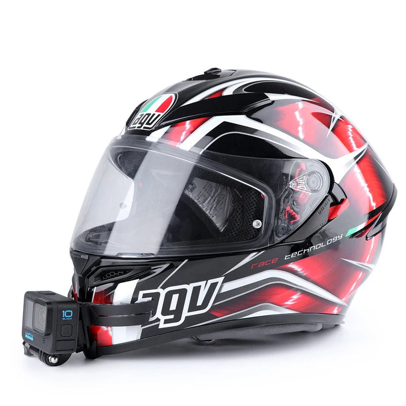 Soporte de barbilla para casco de motocicleta – Montura compatible con GoPro Hero 13/12/11/10/9/8, DJI Action 5/4 e Insta360