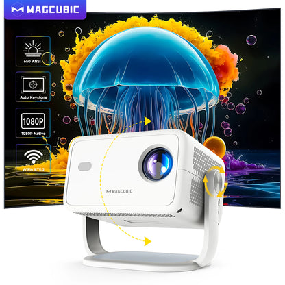 Proyector Magcubic 360° L018 – Android 11, 650 ANSI, Full HD 1080P nativo con soporte 4K, WiFi6, BT 5.2 y autoenfoque portátil
