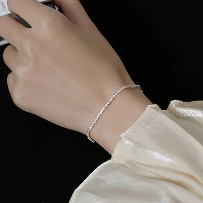 Pulsera Choker de Plata Brillante para Mujer - Joyería Fina de Fiesta y Boda