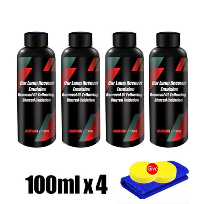 Kit Restauración de Faros Coche 30ml-300ml | Pulimento Eliminador de Rayones, Amarillamiento y Oxidación | Líquido Pulidor Lentes