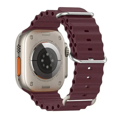 Correa Ocean Band Compatible con Apple Watch | Pulsera Deportiva Ajustable 49mm 45mm 44mm 41mm 40mm Series SE 3 6 7 8 9 10 Ultra