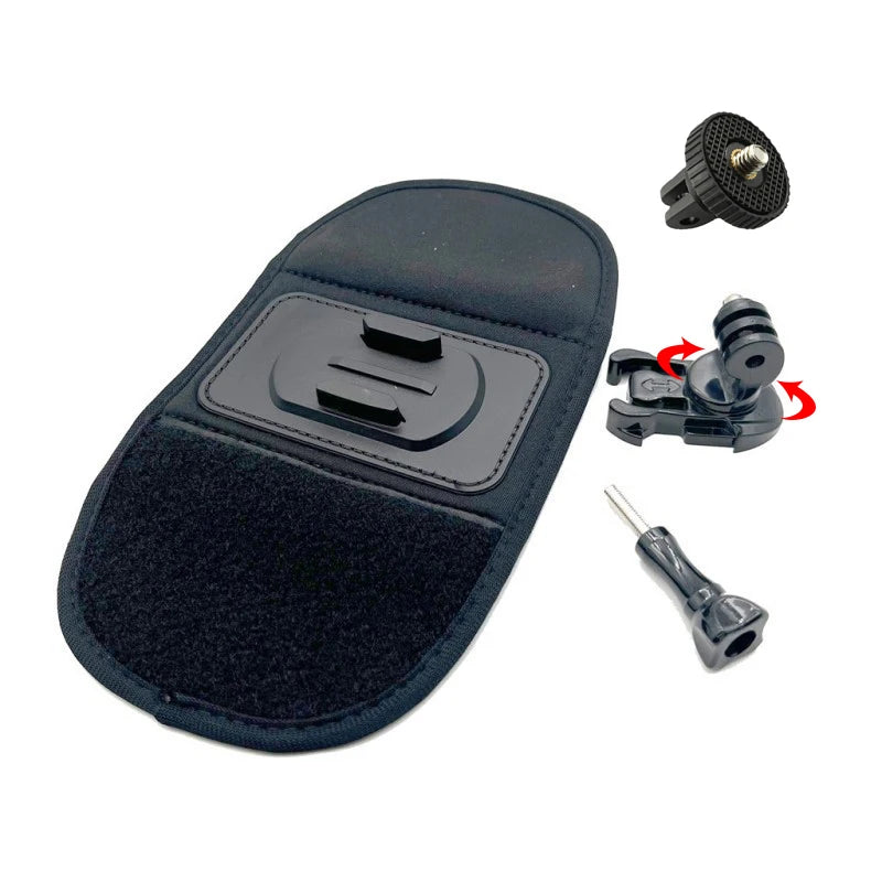 Soporte giratorio 360° para mochila – Montura de correa compatible con GoPro Hero 13/12/11/10/9, DJI Action, Insta360 X5/X4