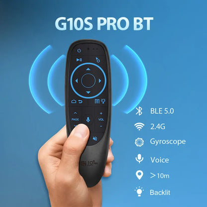 Voice Remote Control G10S Air Mouse 2.4G Wireless Gyroscope IR Learning for H96 MAX X88 PRO Android TV Box HK1