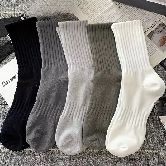5 Pares de Calcetines para Hombre – Moda Vintage Deportiva | Calcetines Cálidos de Otoño e Invierno, Cómodos y Resistentes