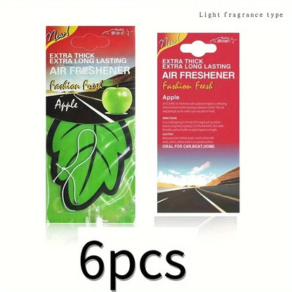 Ambientador de Coche Colgante en Forma de Hoja – 3 a 60 Piezas Aroma Natural Vainilla Perfume Interior Auto
