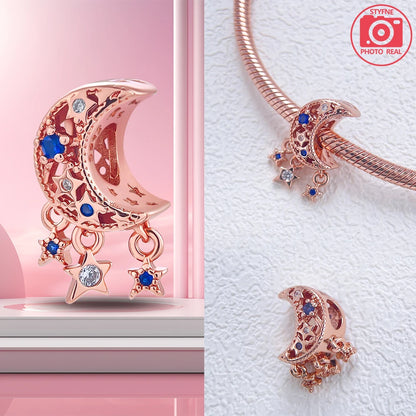 Charm Colgante Pareja Plata 925 y Oro Rosa | Compatible Pandora Original | Pulsera o Collar Mujer