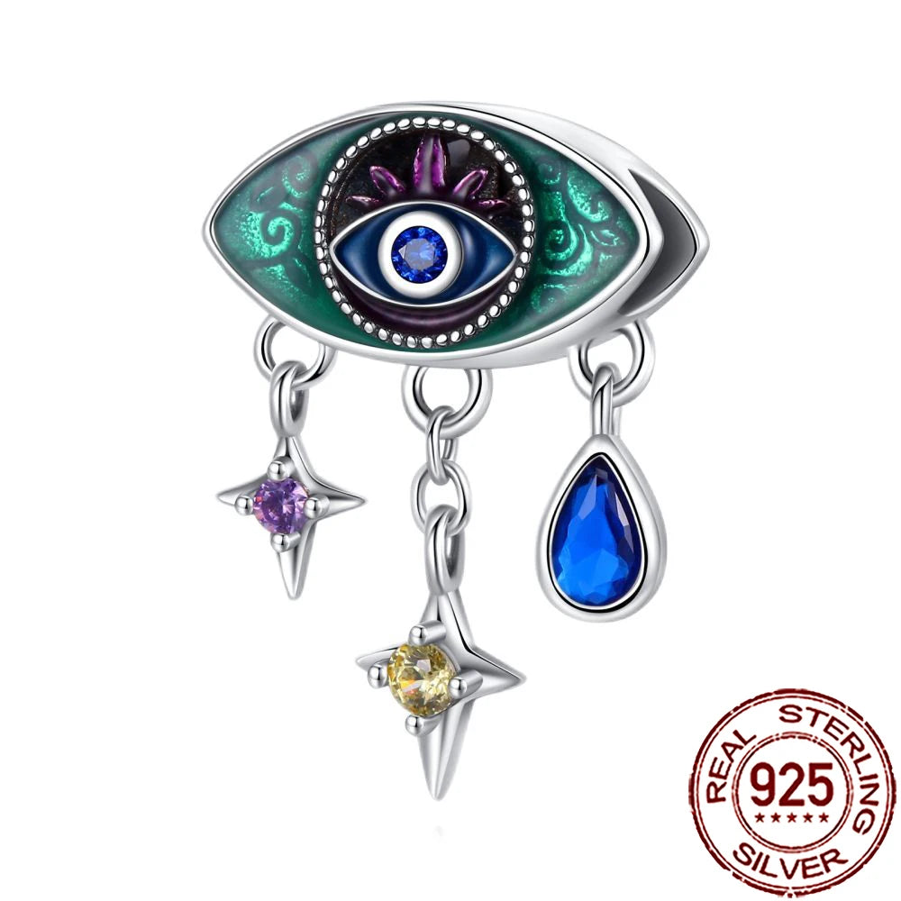 Charm Mano de Fátima con Ojo Todo lo Ve en plata 925 – Compatible Pandora, pulsera y collar mujer 2025